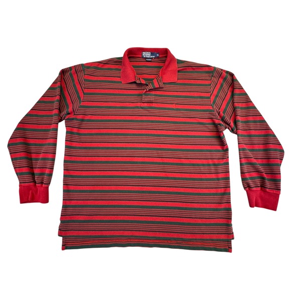 Vintage Polo Ralph Lauren Shirt Men's Size XL Long Sleeve Polo 100% Cotton